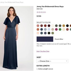 Jenny Yoo Bridesmaid Dress Raya- French Blue- Size 2